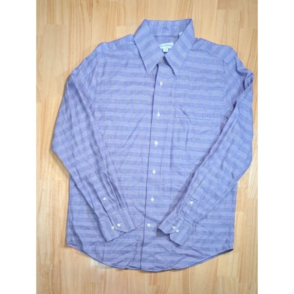 Tommy Bahama Purple Button Up Shirt Mens 15.5‎ 34/35 Long Sleeve
